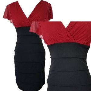 Tiered Bodycon Bandage Dress Sz 4